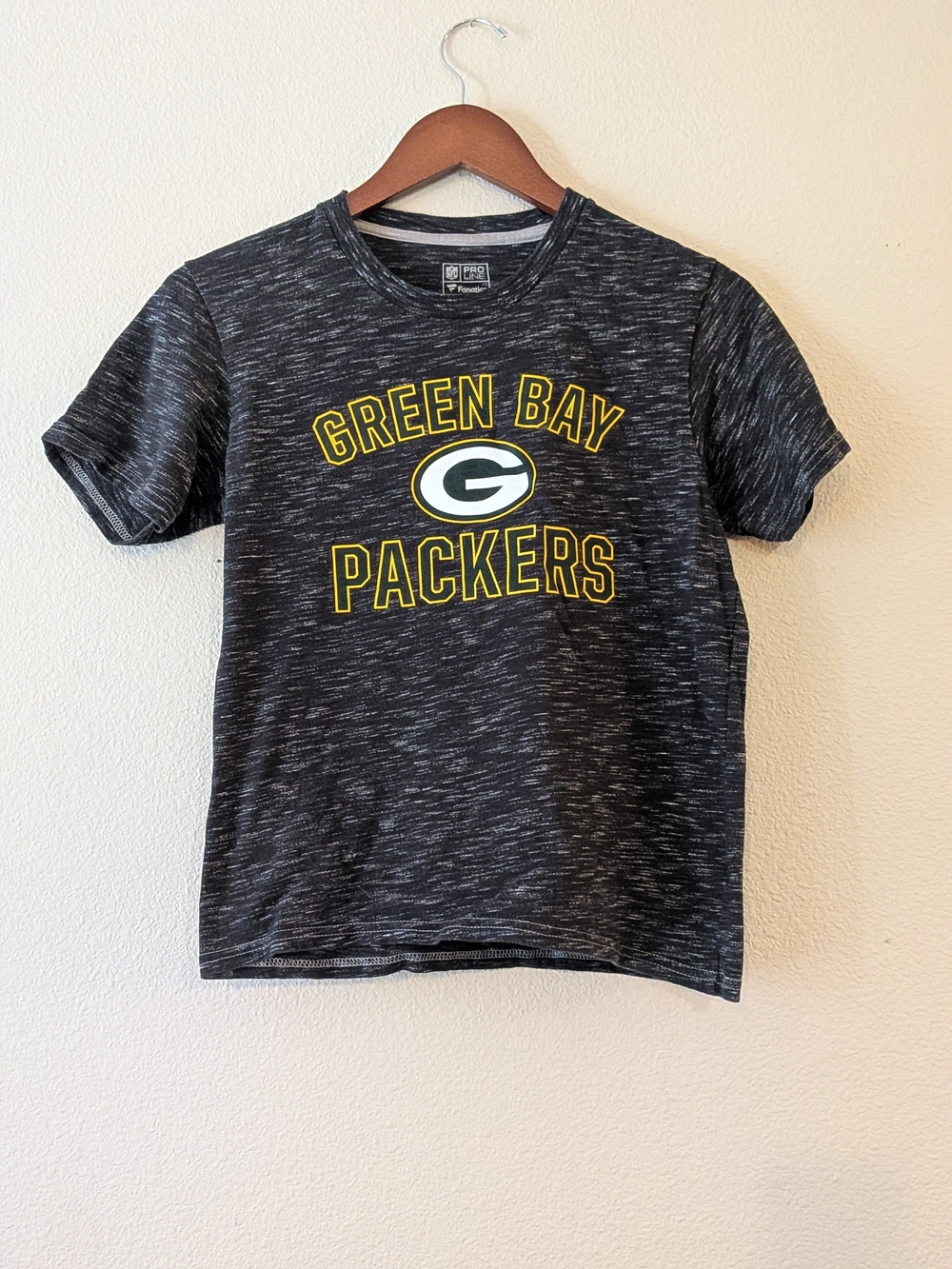 Fanatics Black Heather Green Bay Packers Graphic Tee